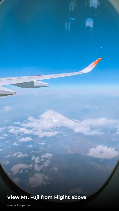 View Mt. Fuji from Fligiht above