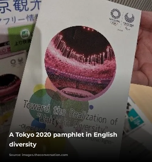 A Tokyo 2020 pamphlet in English on diversity