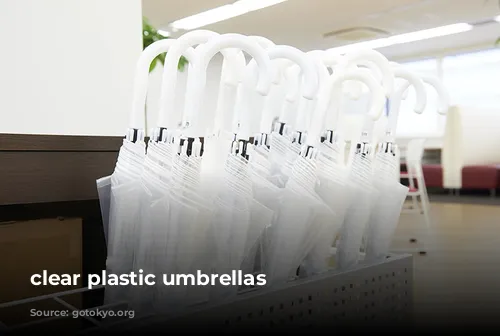 clear plastic umbrellas