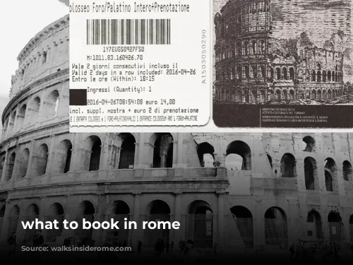 what to book in rome