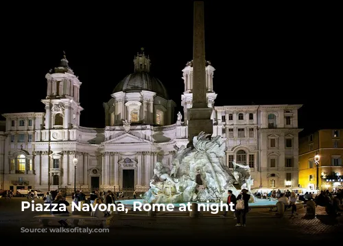 Piazza Navona, Rome at night