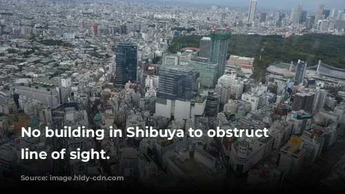 No building in Shibuya to obstruct your line of sight.