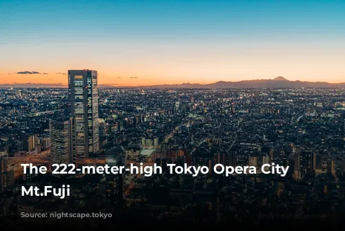 The 222-meter-high Tokyo Opera City and Mt.Fuji