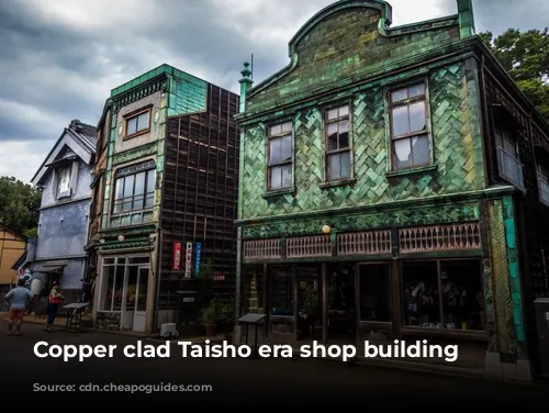 Copper clad Taisho era shop building