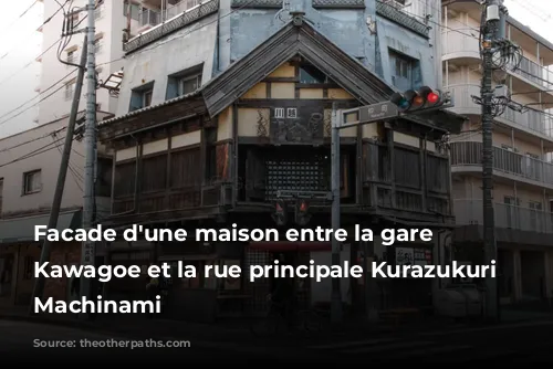 Facade d'une maison entre la gare de Kawagoe et la rue principale Kurazukuri no Machinami