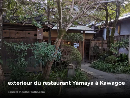 exterieur du restaurant Yamaya à Kawagoe