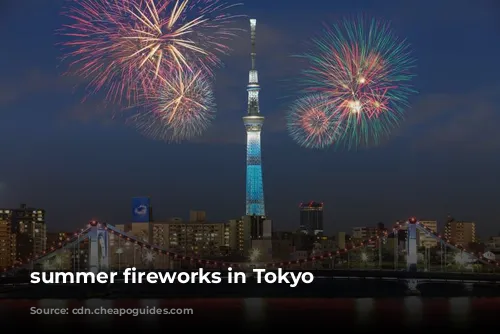 summer fireworks in Tokyo