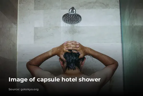 Image of capsule hotel shower