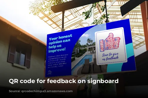 QR code for feedback on signboard 