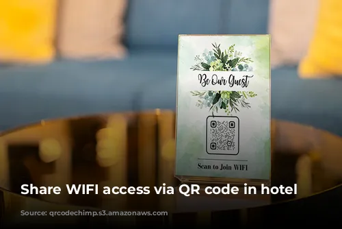 Share WIFI access via QR code in hotel