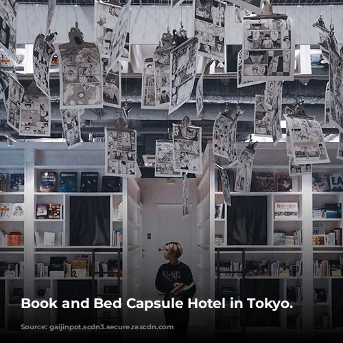 Book and Bed Capsule Hotel in Tokyo.