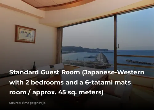 Standard Guest Room (Japanese-Western style, with 2 bedrooms and a 6-tatami mats Japanese-style room / approx. 45 sq. meters)