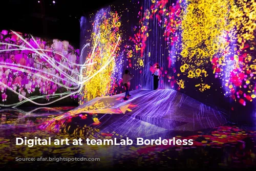 Digital art at teamLab Borderless