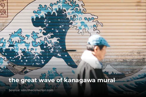 the great wave of kanagawa mural