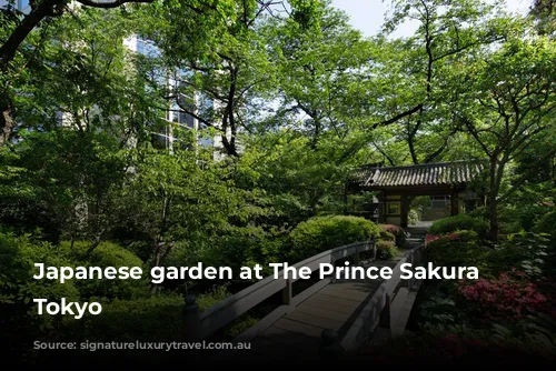 Japanese garden at The Prince Sakura Tower Tokyo