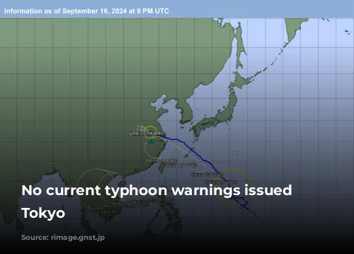 No current typhoon warnings issued for Tokyo