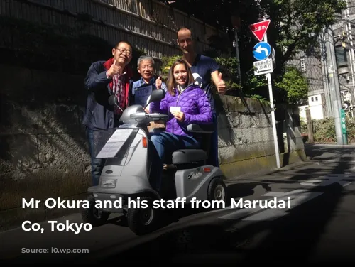 Mr Okura and his staff from Marudai Motor Co, Tokyo