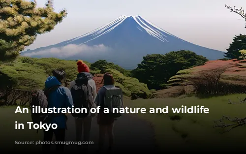 An illustration of a nature and wildlife tour in Tokyo