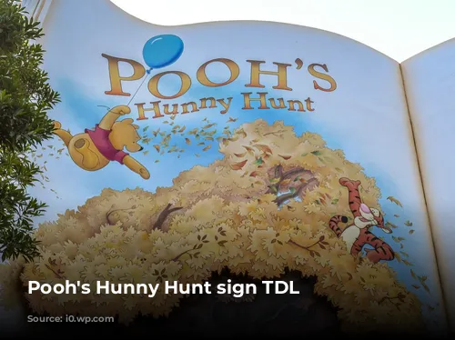 Pooh's Hunny Hunt sign TDL