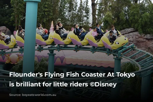 Flounder's Flying Fish Coaster At Tokyo DisneySea is brilliant for little riders ©Disney