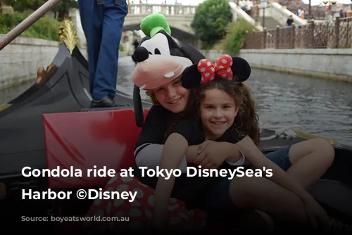 Gondola ride at Tokyo DisneySea's Mediterranean Harbor ©Disney