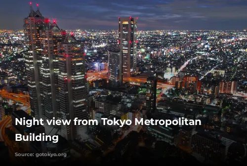 Night view from Tokyo Metropolitan Government Building