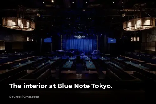 The interior at Blue Note Tokyo.