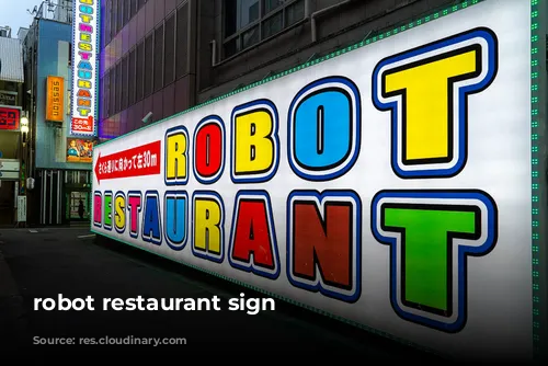 robot restaurant sign