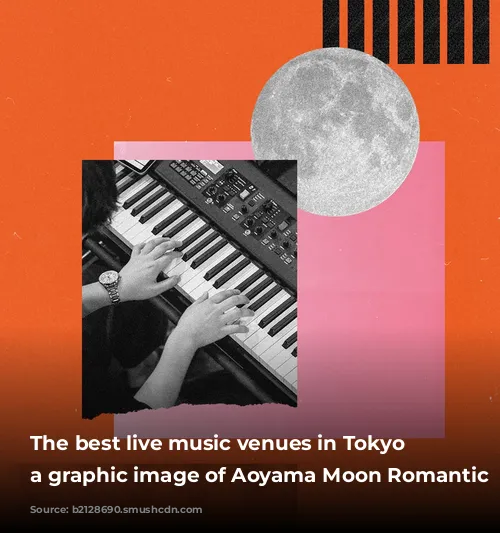 The best live music venues in Tokyo | a graphic image of Aoyama Moon Romantic