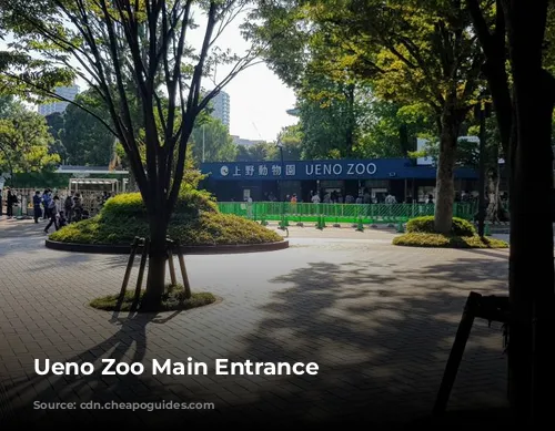 Ueno Zoo Main Entrance