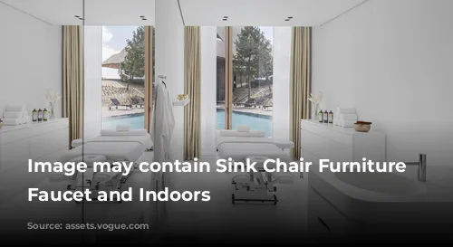 Image may contain Sink Chair Furniture Sink Faucet and Indoors