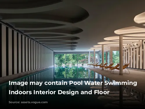 Image may contain Pool Water Swimming Pool Indoors Interior Design and Floor