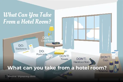 What can you take from a hotel room?