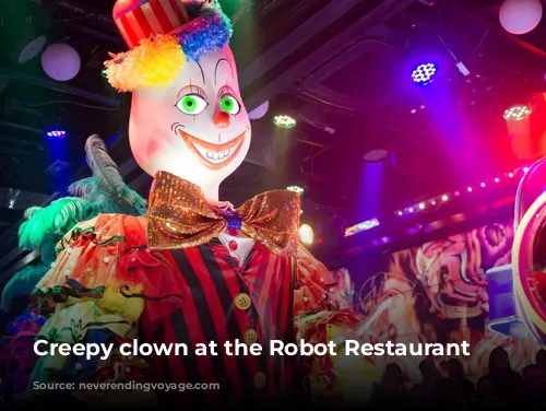 Creepy clown at the Robot Restaurant Japan