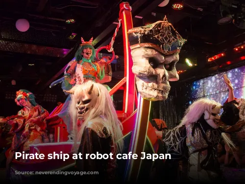 Pirate ship at robot cafe Japan