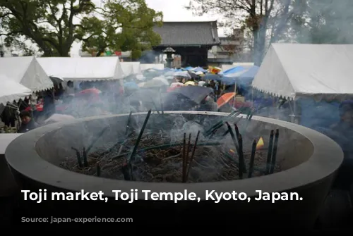 Toji market, Toji Temple, Kyoto, Japan.