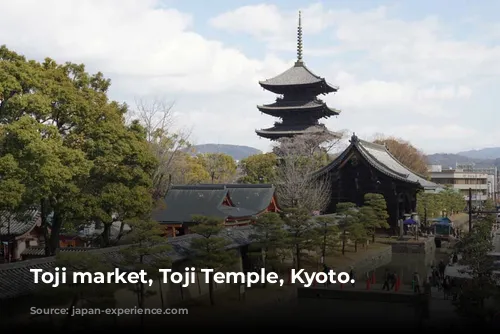 Toji market, Toji Temple, Kyoto.