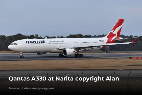 Qantas A330 at Narita copyright Alan Wilson